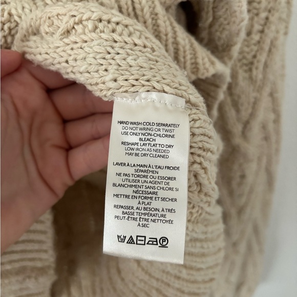 Free People Sweater Tunic Isla Cable Cream - Picture 6 of 9